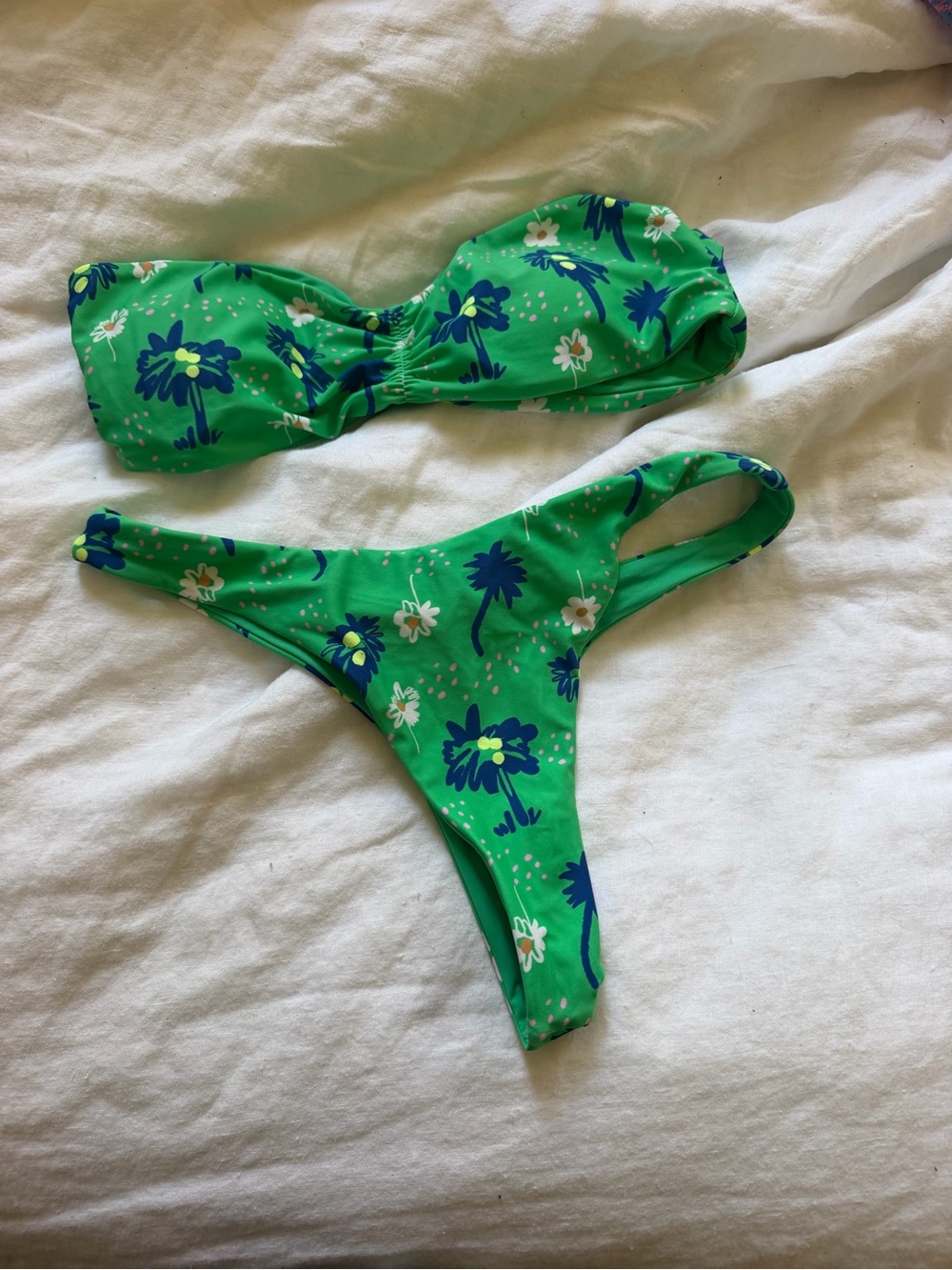 Blackbough Green Floral Girls' Bikini Set